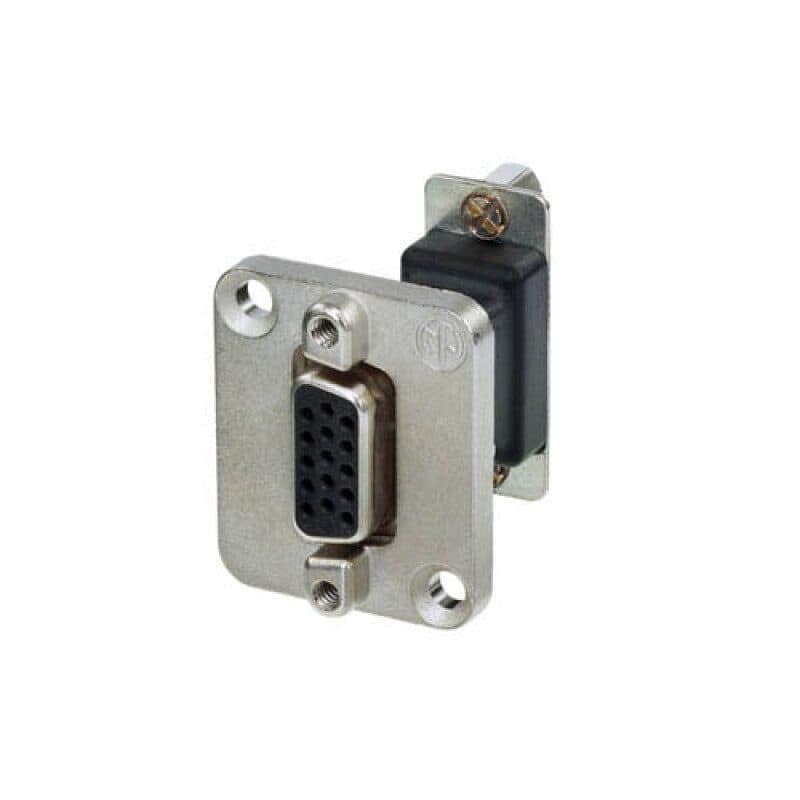 Connettore pannello D-SUB 15 poli passante F/F, nickel - Neutrik NADB15FF