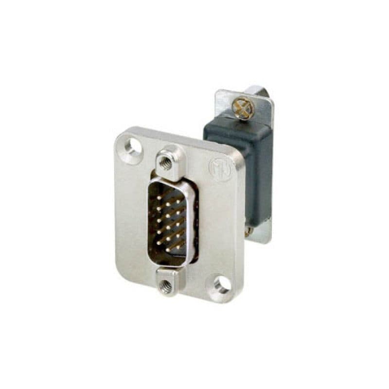 Connettore pannello D-SUB 15 poli passante M/F, nickel - Neutrik NADB15MF