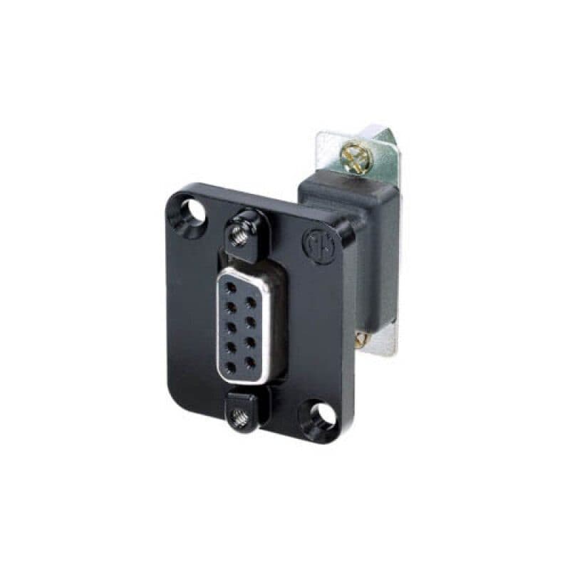 Connettore pannello D-SUB 9 poli passante F/F, nero - Neutrik NADB9FF-B
