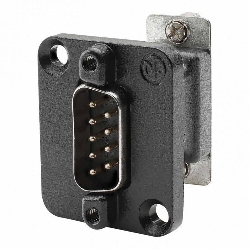 Connettore pannello D-SUB 9 poli passante M/F, nero - Neutrik NADB9MF-B