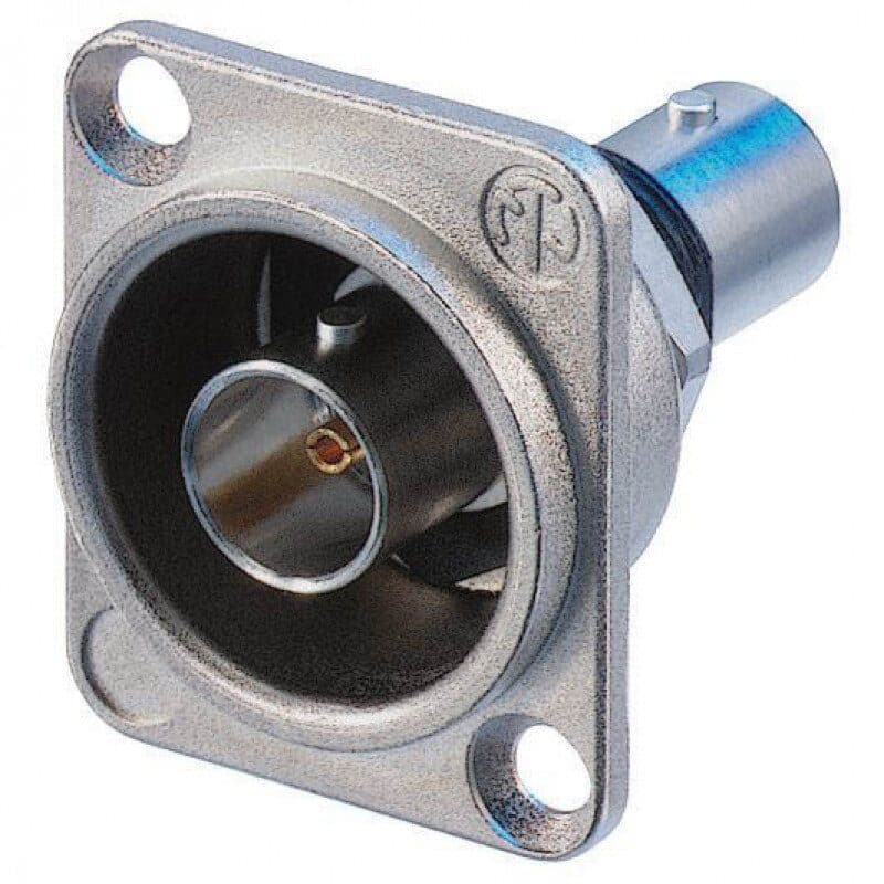 Connettore da pannello BNC femmina passante, isolato, 75 ohm, HD, nickel - NEUTRIK NEU-NBB75DFI