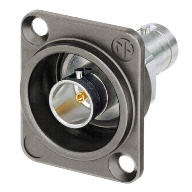 Connettore da pannello BNC UHD femmina passante, isolato, 75 ohm, 4K/8K, antraloy - NEUTRIK NEU-NBB75DFIX
