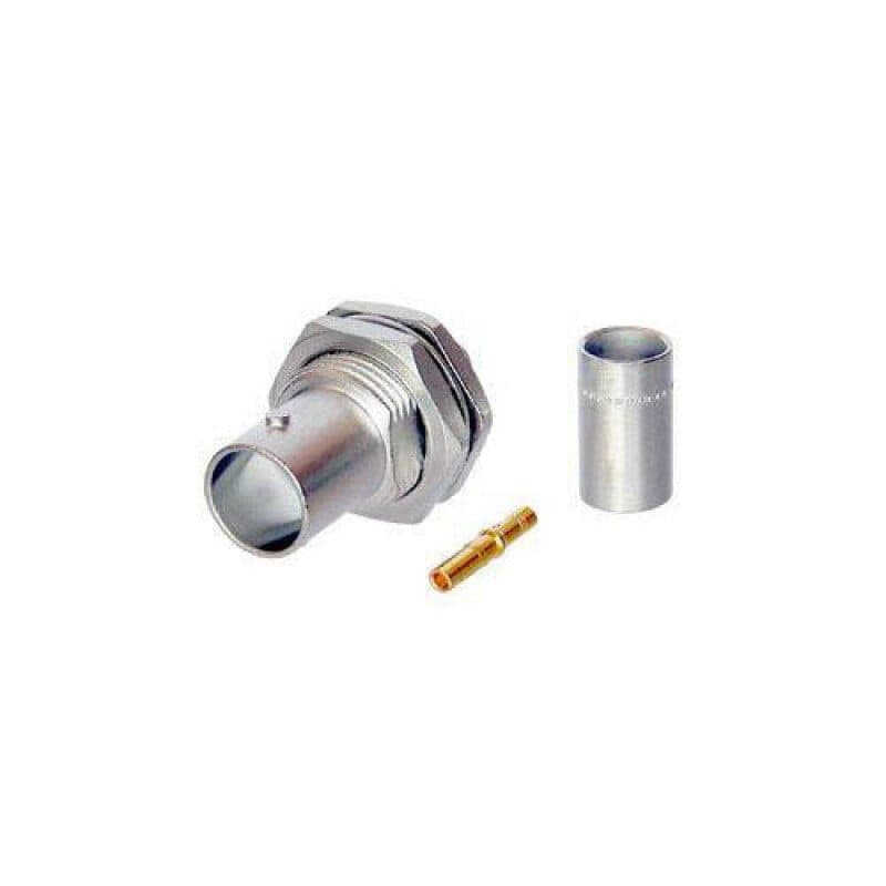 Connettore BNC femmina a pannello 75 ohm messa a terra a saldatura - NEUTRIK NEU-NBNB75GLP9