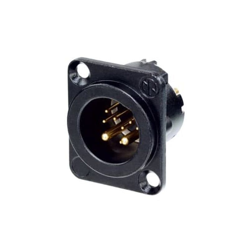 Connettore XLR maschio da pannello 8+2 poli Serie D - NEUTRIK NEU-NC10MD-LX-B