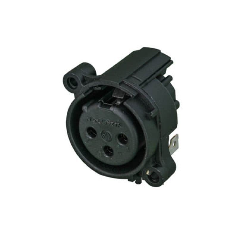 Connettore XLR femmina 3 poli pannello molla ritenzione - Neutrik NEU-NC3FAAH2-0