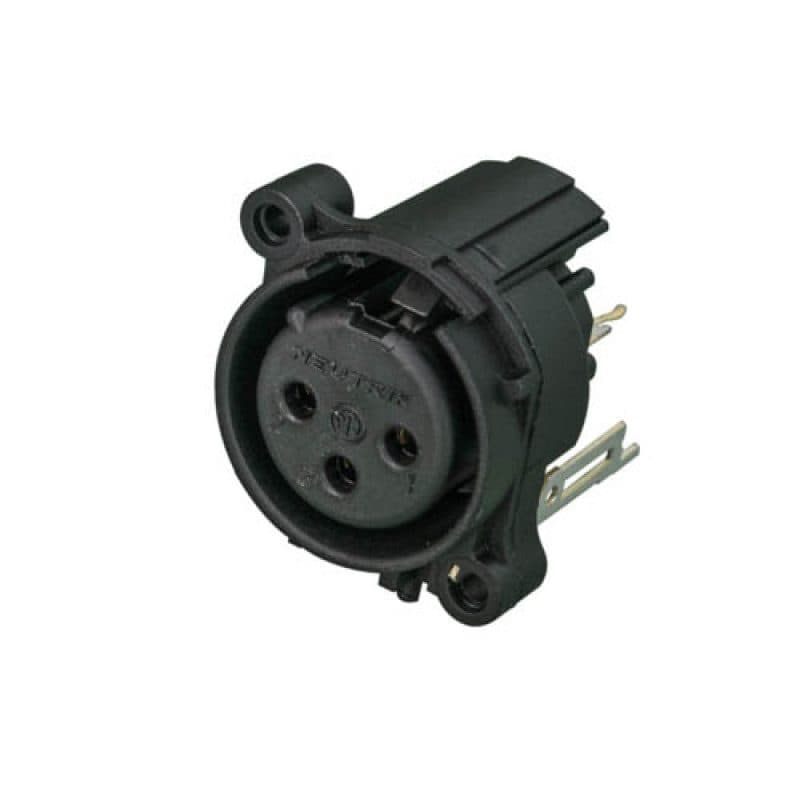Connettore XLR femmina 3 poli pannello PCB molla ritenzione - Neutrik NEU-NC3FAAV2-0