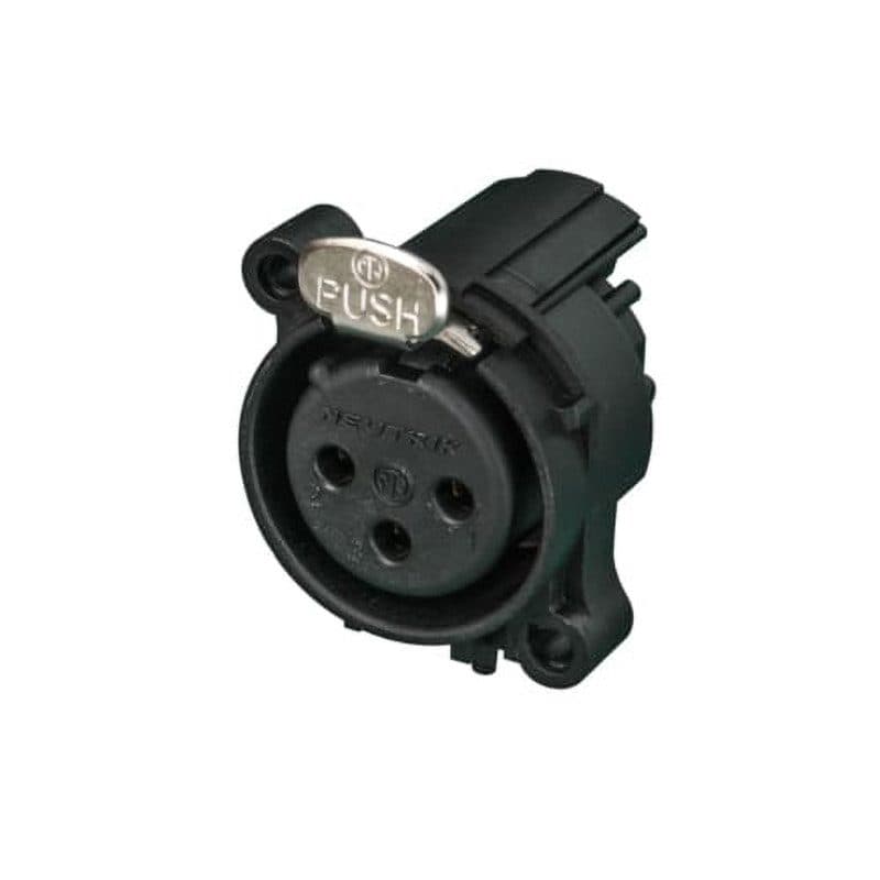 Connettore XLR femmina da pannello 3 poli PCB orizzontale terra separata - NEUTRIK NEU-NC3FAH2