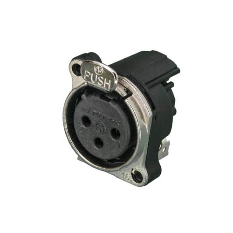 Connettore XLR femmina 3 poli pannello serie B 23mm - NEUTRIK NEU-NC3FBH1