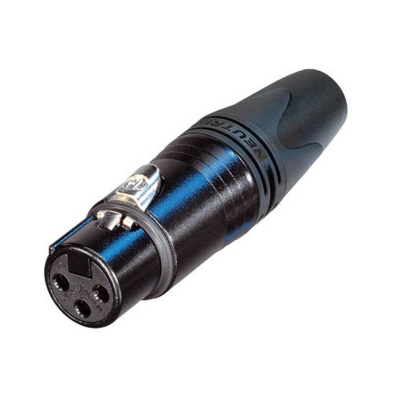 Connettore XLR femmina 3 poli volante cavo 8-10mm nero sfuso - NEUTRIK NEU-NC3FXX-14-BAG-D
