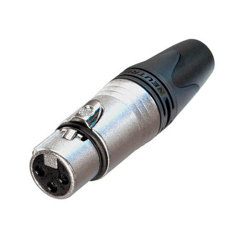 Connettore XLR femmina 3 poli volante cavo 8-10mm nickel sfuso - NEUTRIK NEU-NC3FXX-14-D