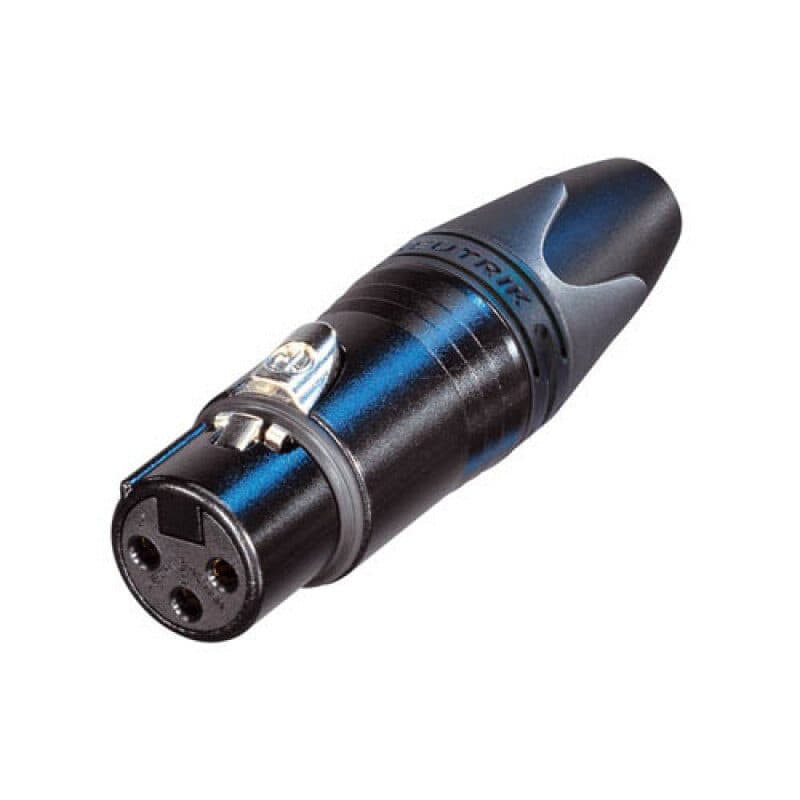 Connettore XLR femmina 3 poli volante crimp B-Crimp nero - NEUTRIK NEU-NC3FXX-HA-BAG