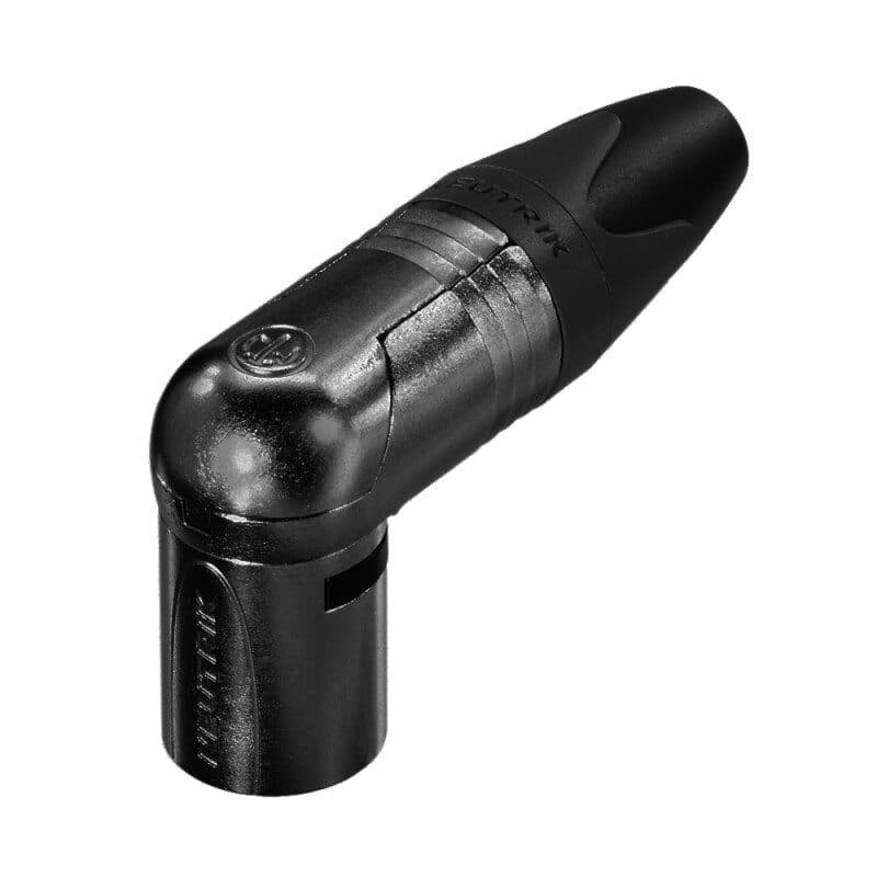 Connettore XLR maschio 3 poli angolare volante Serie RX nero - Neutrik NC3MRX-B