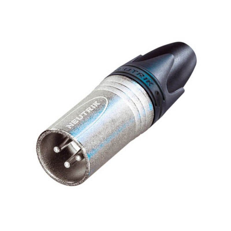 Connettore XLR maschio 3 poli volante crimp B-Crimp nickel - NEUTRIK NEU-NC3MXX-HA