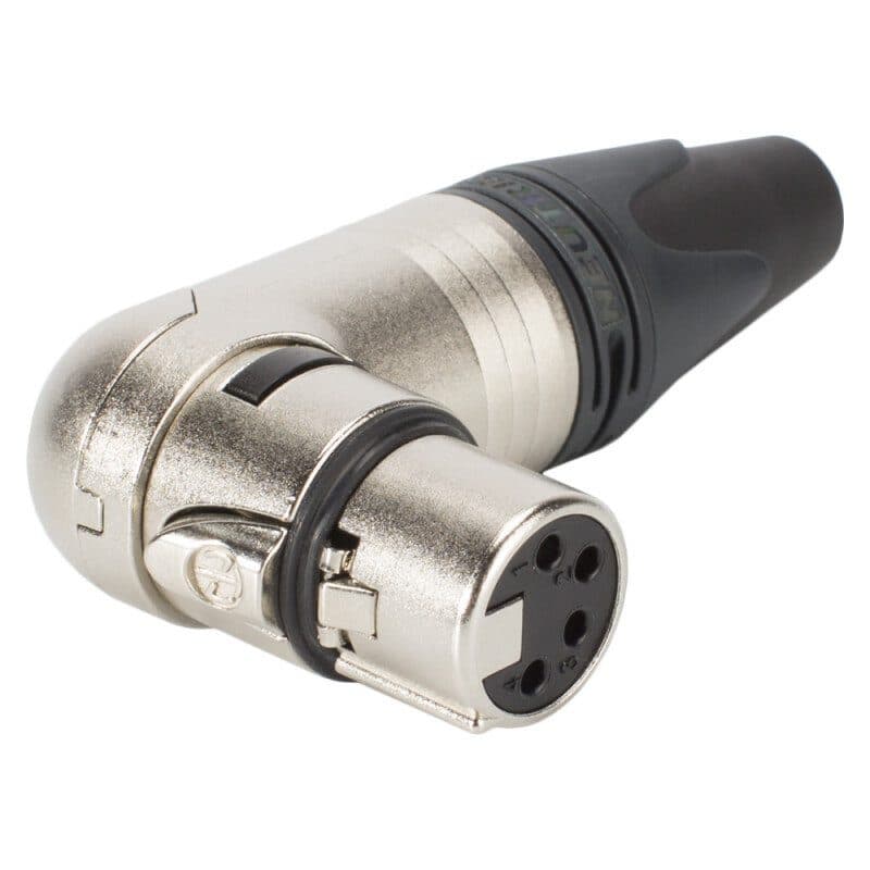 Connettore XLR femmina 4 poli angolare volante Serie RX - Neutrik NC4FRX