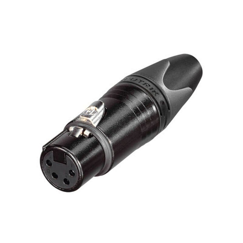 Connettore XLR femmina 4 poli volante, contatti argento - NEUTRIK NEU-NC4FXX-BAG