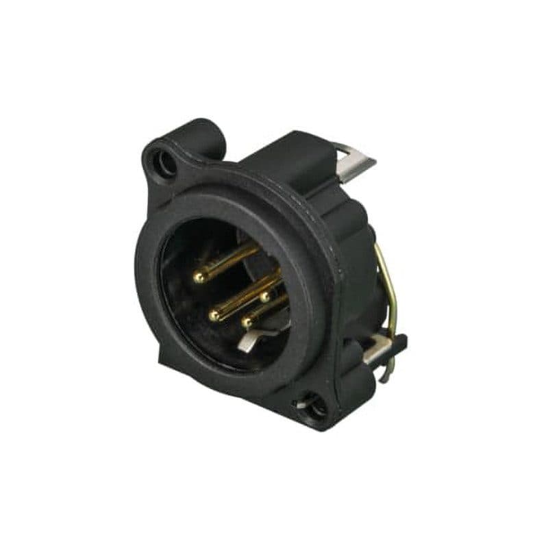 Connettore XLR maschio da circuito stampato 4 poli Serie A - NEUTRIK NEU-NC4MAH