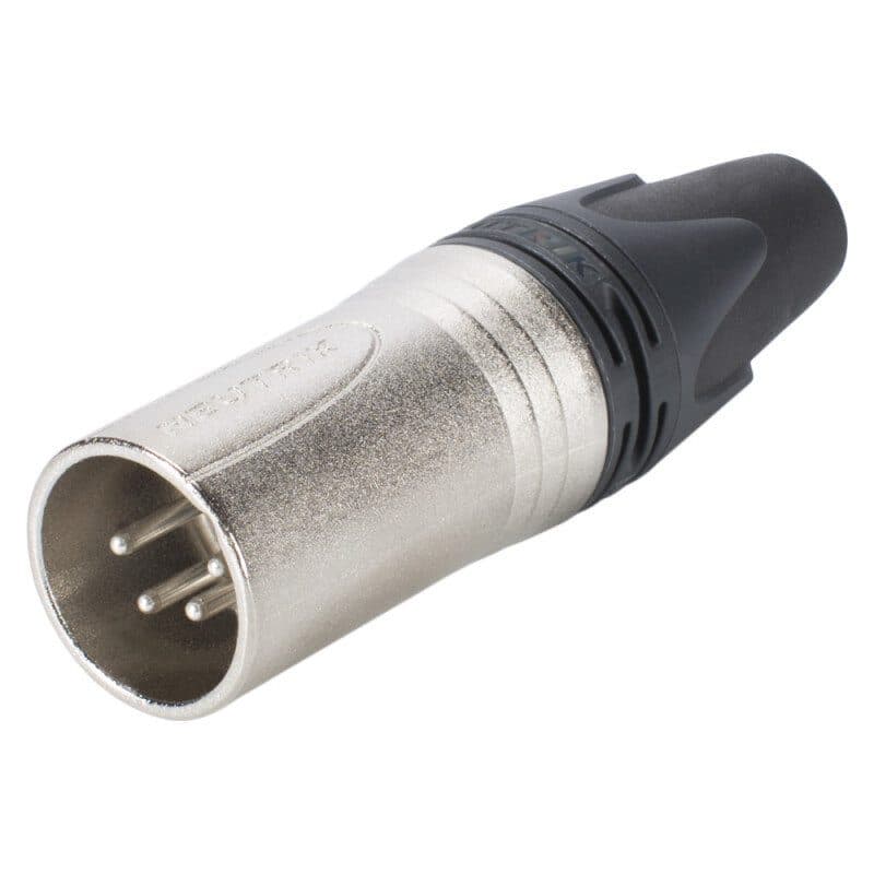 Connettore XLR maschio 4 poli volante, nickel argento - NEUTRIK NEU-NC4MXX