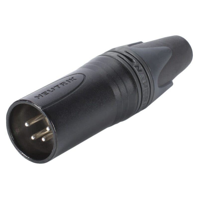 Connettore XLR maschio 4 poli volante, contatti argento - NEUTRIK NEU-NC4MXX-BAG