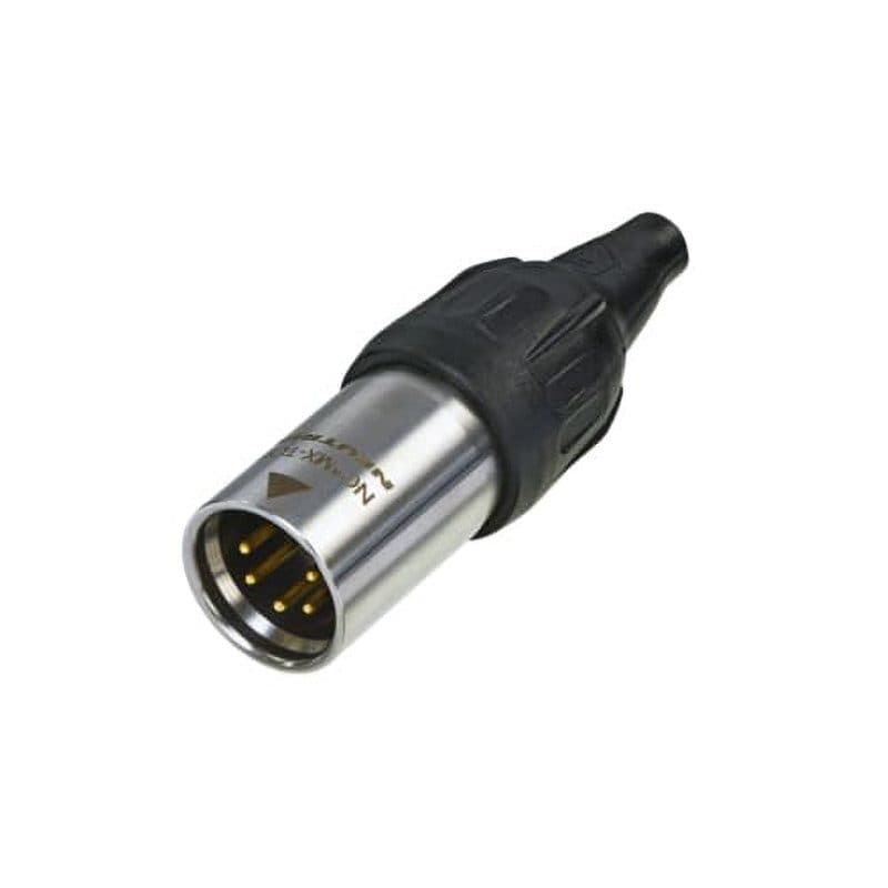 Connettore XLR 5 poli maschio serie TOP, contatti dorati, IP65 - NEUTRIK NEU-NC5MX-TOP