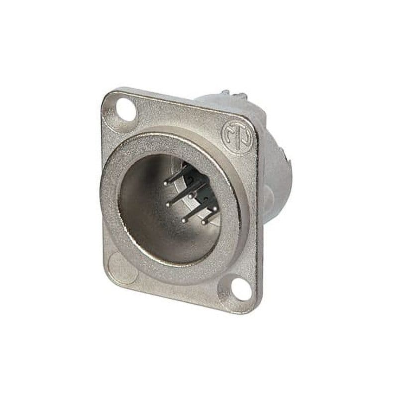 Connettore XLR maschio 7 poli da pannello DLX nichel - NEUTRIK NC7MD-LX