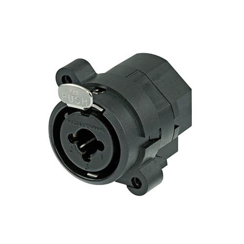 Connettore combo XLR femmina 3 poli + Jack mono 6,3 mm a pannello, fermo a pressione - Neutrik NEU-NCJ5FI-H