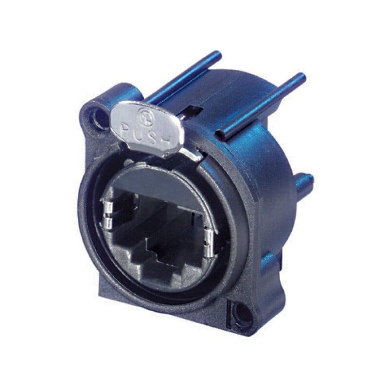 Connettore EtherCON RJ45 femmina pannello serie A blocco a scatto 3mm - NEUTRIK NEU-NE8FAH
