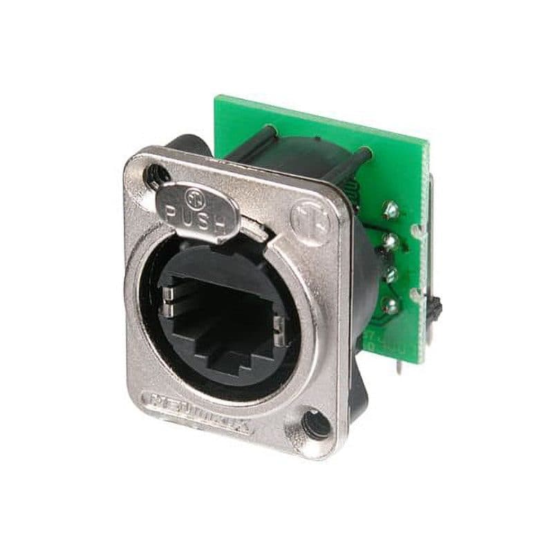 Connettore RJ45 orizzontale Cat5e PCB serie D etherCON - Neutrik NE8FDH-C5E
