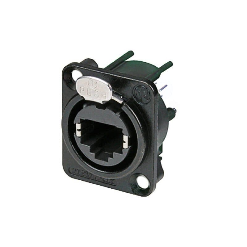 Connettore EtherCON RJ45 femmina da pannello saldatura pcb nero - NEUTRIK NEU-NE8FDV-B