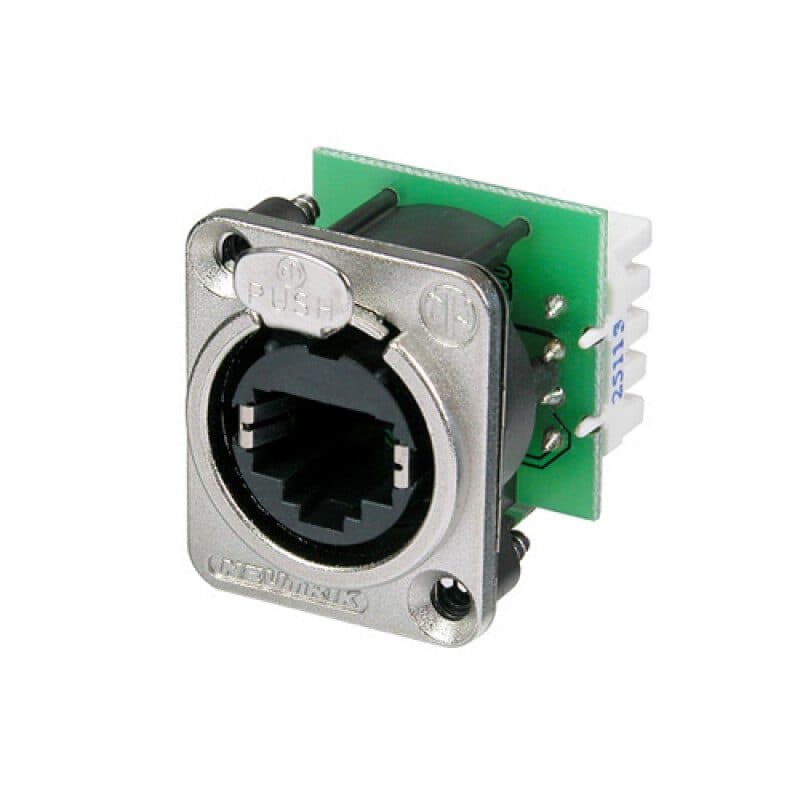 Connettore EtherCON RJ45 femmina da pannello IDC pcb - NEUTRIK NEU-NE8FDV-YK