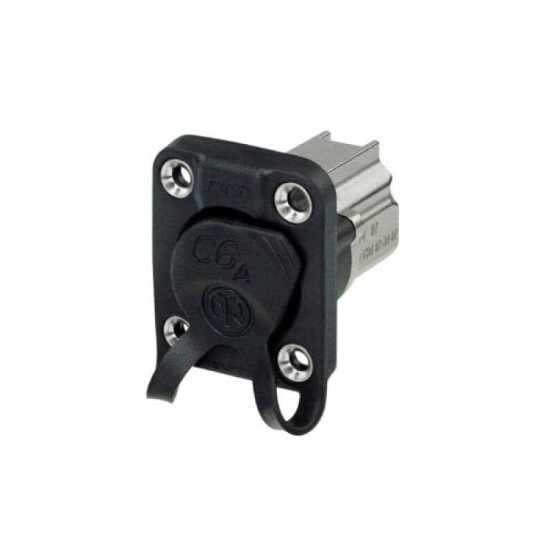 Connettore EtherCON Cat6A femmina da pannello IDC IP65 gomma - NEUTRIK NEU-NE8FDX-Y6-W