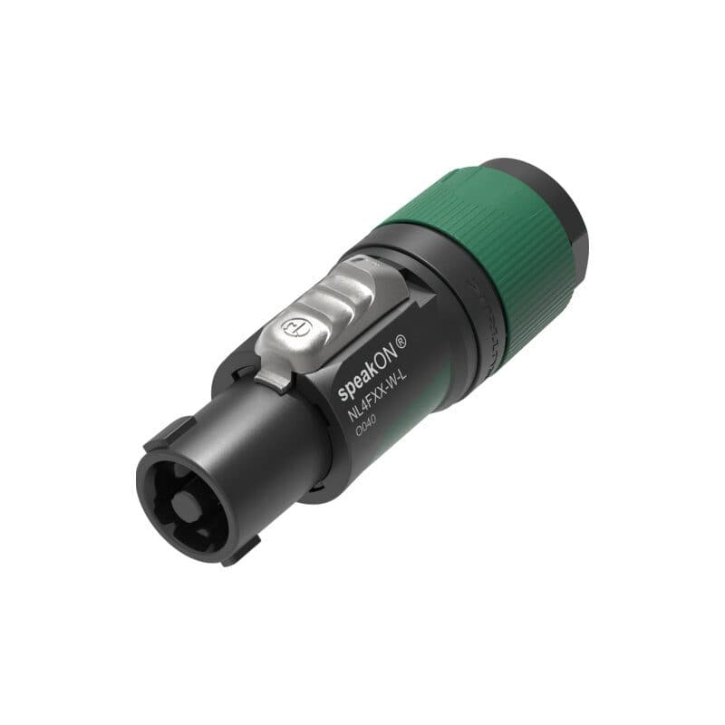 speakON 4-pole cable connector, screw terminal, chuck type cable gland 10-16 mm - Neutrik NEU-NL4FXX-W-L