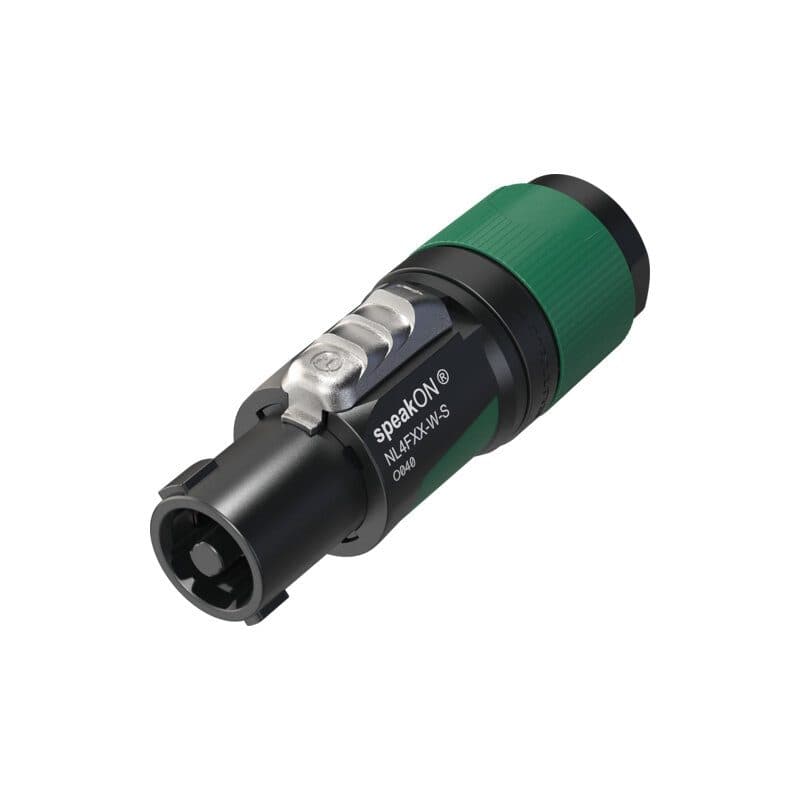 4-pole speakON female connector, screw terminal, collet cable clamp 6-12 mm - Neutrik NEU-NL4FXX-W-S