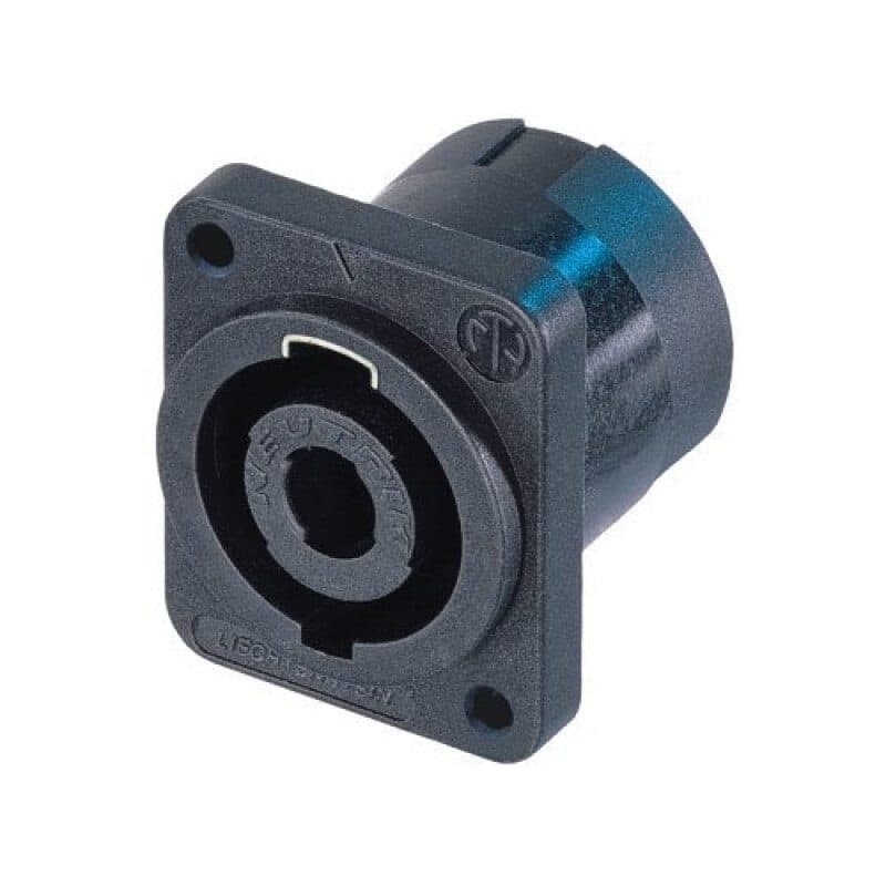 Connettore speakON da pannello maschio 4 poli, saldatura PCB, contatti commutazione - Neutrik NEU-NL4MD-V-S