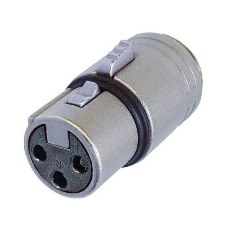 Corpo connettore XLR 3 poli femmina volante nickel saldatura M17x1 - Neutrik NEU-NM3FXI