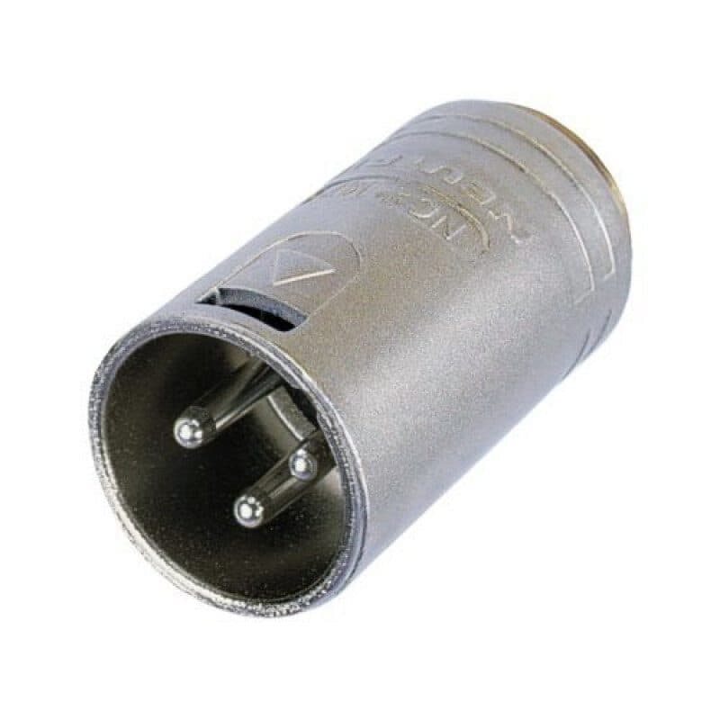 Corpo connettore XLR 3 poli maschio volante nickel saldatura M17x1 - Neutrik NEU-NM3MXI