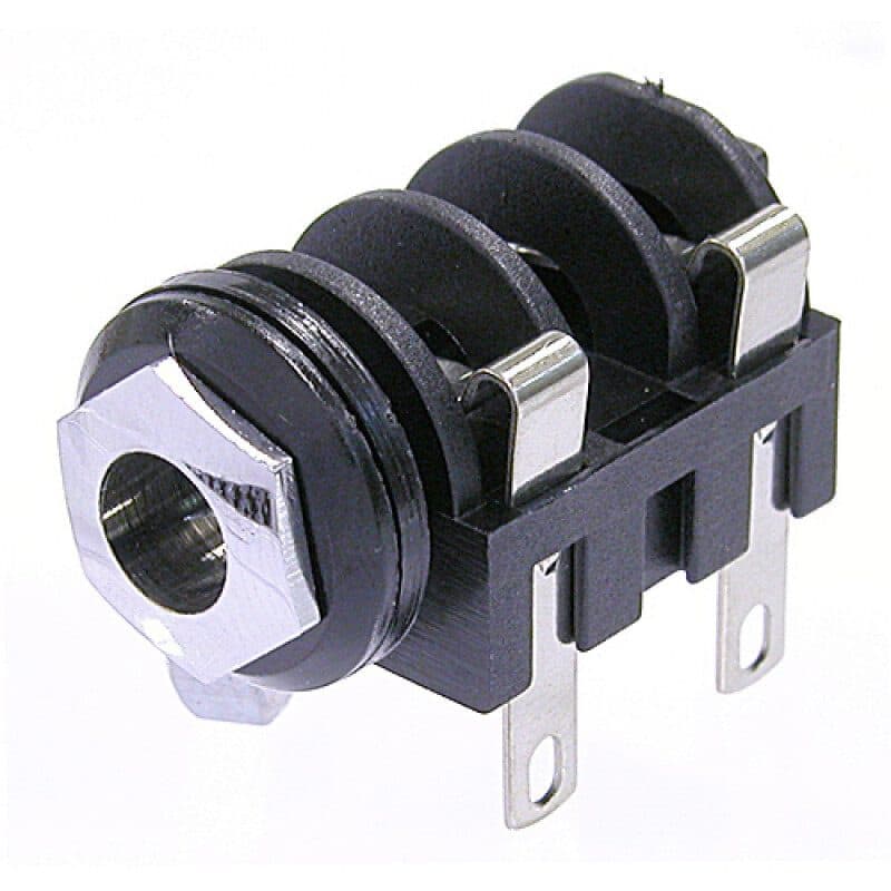 Connettore Jack mono femmina 6,3 mm pannello saldatura PCB - Neutrik NMJ2HC-S
