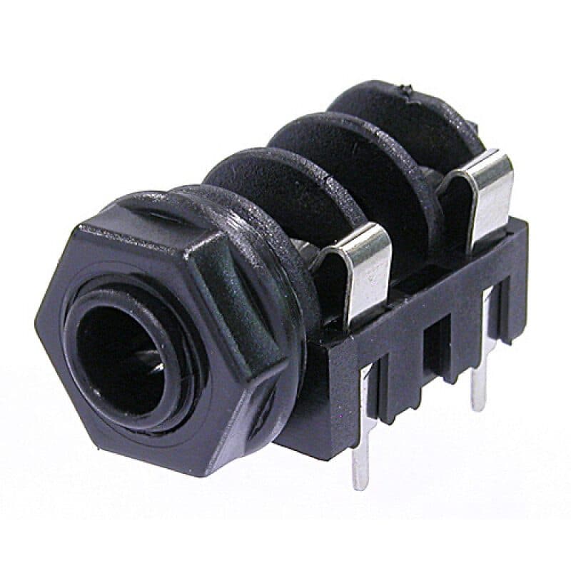 Connettore Jack mono femmina 6,3 mm switching pannello PCB - Neutrik NMJ4HFD2