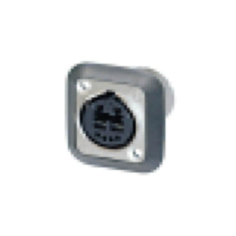 Panel-mount opticalCON LC Duplex 4-pole nickel IP65 connector - NEUTRIK NEU-NO2-4FD