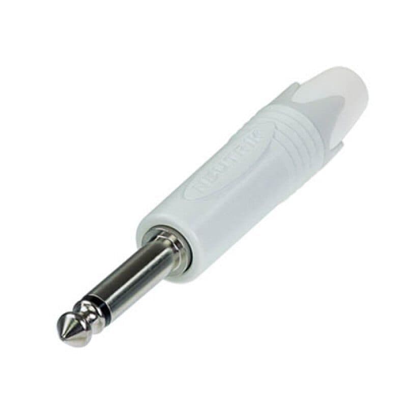 Connettore Jack mono 6,3 mm volante, nickel, bianco - NEUTRIK NEU-NP2X-WT
