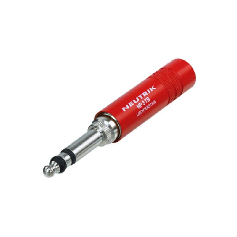 Connettore maschio 6,3mm B-Gauge BPO316 rosso - NEUTRIK NEU-NP3TB-R