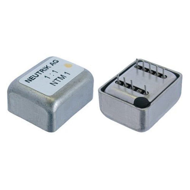Studio 1:1 shielded microphone transformer PCB mount - Neutrik NEU-NTM1