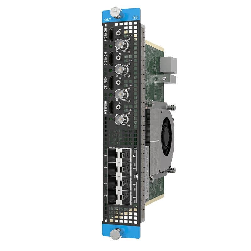 Scheda uscita Q8 HDMI 2.0 + 12G-SDI + fibra 10G - PIXELHUE PIX-M04030124