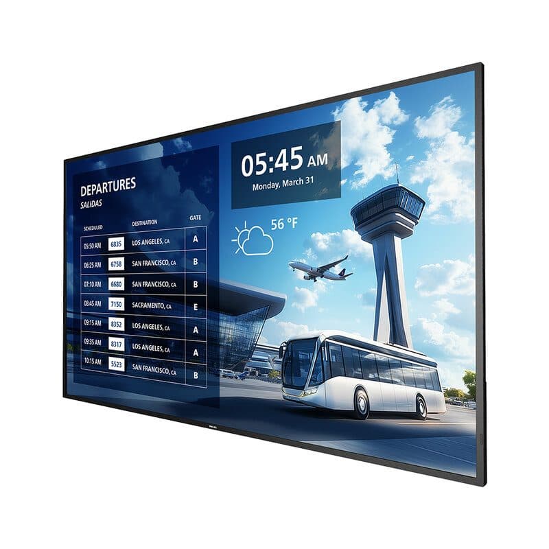 Display professionale 65" 4K UHD Serie 6000 IP5X 800 nit 24/7 - PPDS PPD-65BDL6017P/00