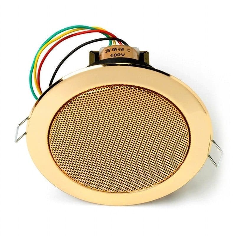 Altoparlante da incasso metallico 6W 100V oro - RONDSON RON-00054