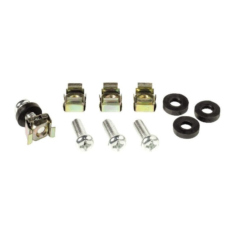 Set 12 viti rack dadi prigionieri M6x15mm con rondelle - RONDSON RON-00625