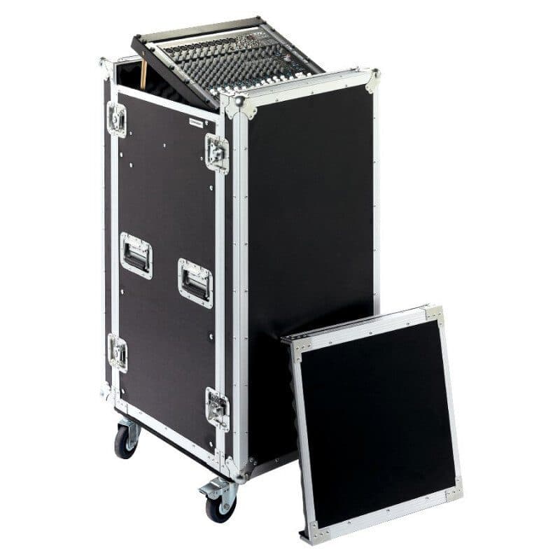 Flight case rack 19" 18U con ruote binari inclinabili - RONDSON RON-00631