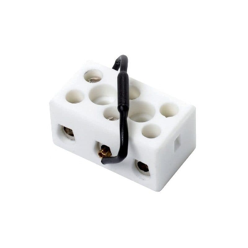 Morsettiera ceramica 100V con termofusibile 1A - RONDSON RON-00841