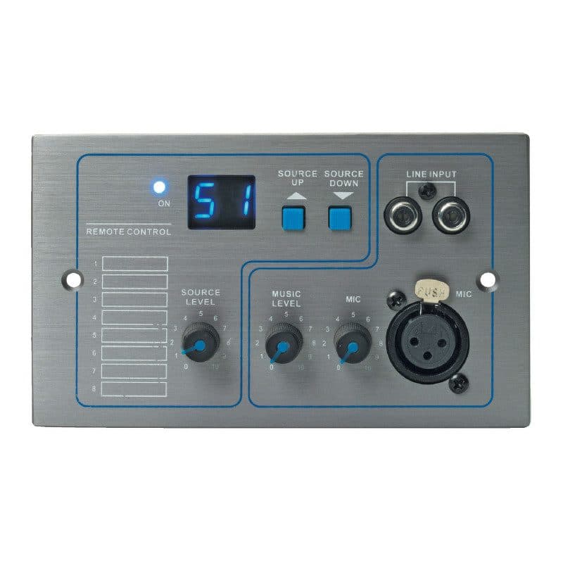 Pannello controllo remoto MIC/AUX 8 zone CAT5, matrice T-8000 - RONDSON RON-00944