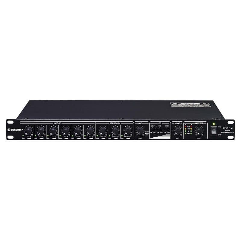 Preamplificatore mixer 9 ingressi 230 VAC o 24 VDC - RONDSON RON-02181