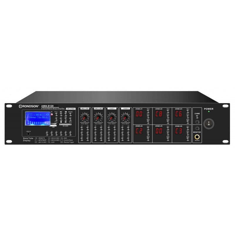 Amplificatore matrice 6 zone 120W multizona Bluetooth - RONDSON RON-02336